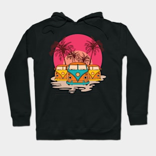 retro vintage surfing Hoodie